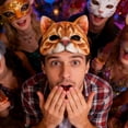 thumbnail image 4 of TIELUTT Carnival Masquerade Animal Cat with Digital Print For Festive Parties Event Wristbands Multicolor Party for Kids 4-8 Event Table Cloth Birthday Party Decorations for Women Party Adults, 4 of 7