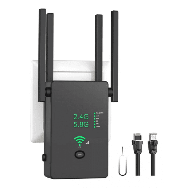 Repetidor Wifi Amplificador Señal 1200mbps 110/230v Negro Bodega