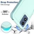 thumbnail image 4 of TJS for Motorola Moto G Play 4G (2024) Phone Case, with Tempered Glass Screen Protector, Heavy Duty Rugged Shockproof Full Body Protection Cover for Moto G Play 4G (2024) (Teal), 4 of 7