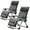 chair +Dark Grey Pad, variant on NAIZEA Zero Gravity Chairs Patio Chairs Lawn Lounge Chair Patio Set of 2 with Pillow and Cup Holder Patio Furniture Outdoor Adjustable Dining Reclining Folding Chairs for Deck Patio Beach Yard