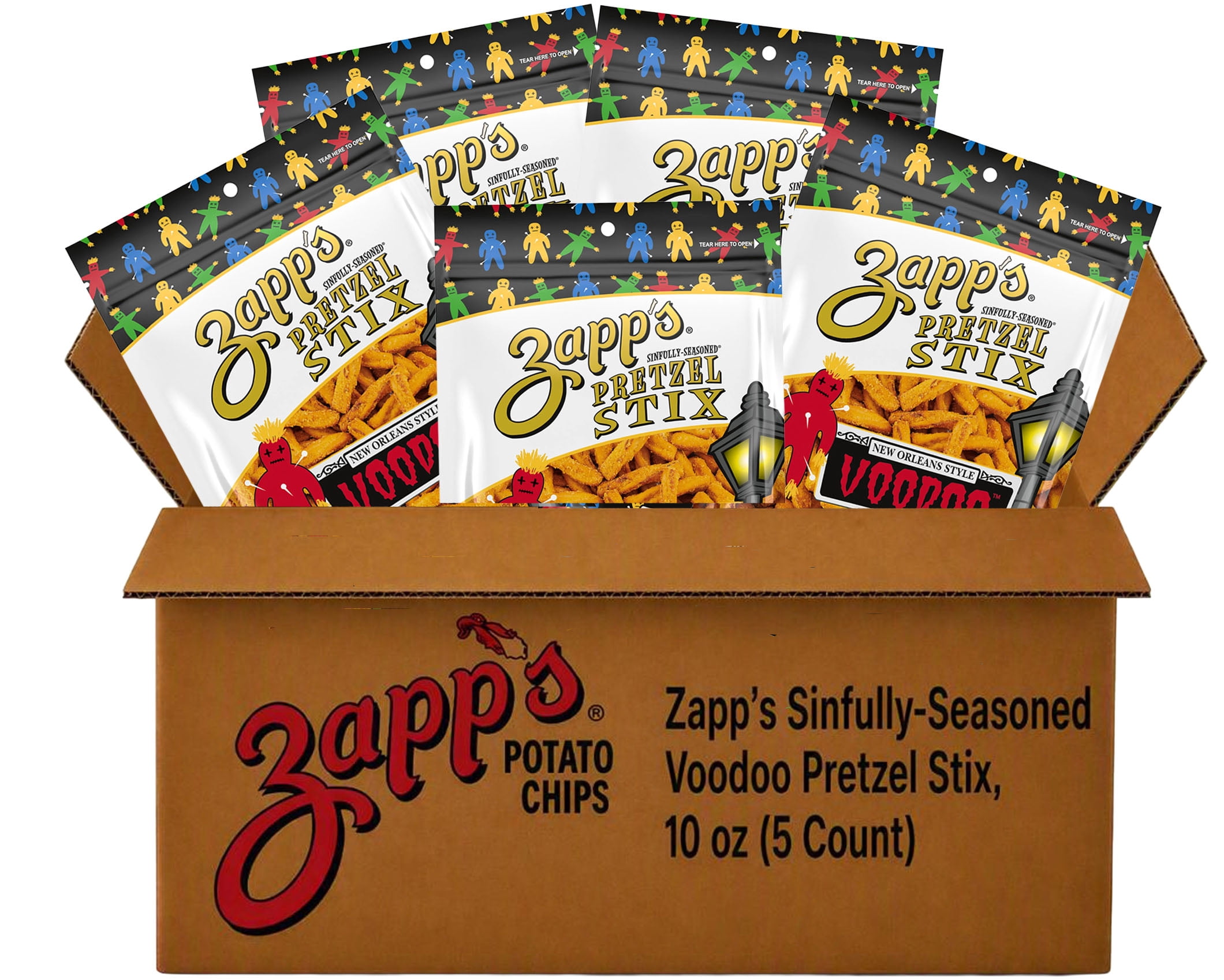 Zapp's Party Size Pretzel Stix Variety Pack - Voodoo Spice, Jazzy