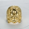 thumbnail image 3 of Fachoice Gold Jesus Head Ring for Men Rock Jesus Face Ring, Classic Jesus God Ring Sparkly Jesus Cross Ring Christ Jesus Head Ring, 3 of 6