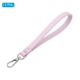thumbnail image 3 of Uxcell PU Leather Keychain, 2 Pack Key Holder Keyring Strap with Metal Silver Key Ring Lock for Wallet Purse, Pink, 3 of 6