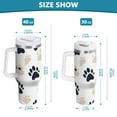 thumbnail image 6 of Yayeee 40oz Double-Wall Insulated Stainless Steel Tumbler with Handle Bottle, Black Cat Paw, 6 of 8