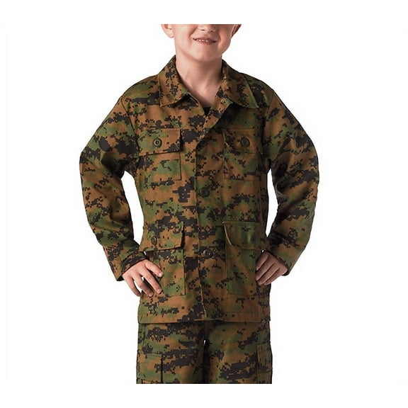 Rothco Kid's Digital Camo BDU Shirt - Woodland Digital Camo, XX-Small