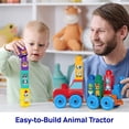 thumbnail image 6 of MEGA BLOKS First Builders Build & Match Animal Tractor Block Toy (30 Pieces) for Toddler, 6 of 6