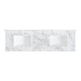 thumbnail image 4 of Zevio 72"W x 22"D Natural Marble Vanity Top in Carrara White with Ceramic Sink, 4 of 12