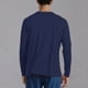 thumbnail image 4 of pstuiky mangas largas para hombre, Camiseta informal de manga larga con cuello redondo para hombre, color liso, transpirable, para correr y hacer ejercicio camisetas de hombre l, 4 of 8