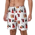 thumbnail image 2 of Daiia Cute Cat And Christmas Gift Mens Swim Trunks Swim Shorts Quick Dry Swim Shorts with Mesh Lining Pockets-Small, 2 of 9