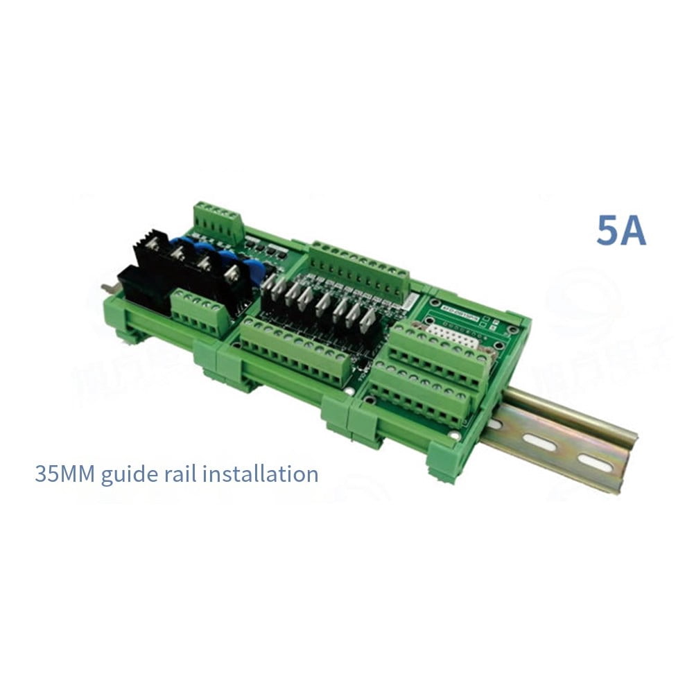 12-Channel PLC DC Module With NPN Output – 5A High-Power MOSFET, Optocoupler Isolation, DIN Rail Mount