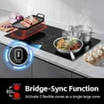 thumbnail image 3 of 36 Inch Electric Induction Cooktop 5 Burners, 10800W Built-in Induction Stove Top with Double Bridge Function, Booster, Timer, Child Lock, Sensor Touch Control, 240V/50A, No Plug, 3 of 10