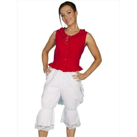 Scully RW572-WHT-S Women Rangewear Short Bustle Bloomers - White- Small