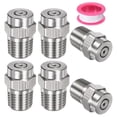 thumbnail image 1 of Uxcell 6 Paquete de Puntas de Limpieza de Superficie - Boquillas de Lavadora a Presión de 0 Grados 1/4" NPT Macho, Acero Inoxidable con Cinta de Sellado (Orificio de 1.382 mm), 1 of 1