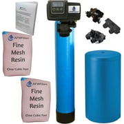 AFWFilters 2 cubic Foot 64k Whole Home Iron Pro Water Softener with Fine Mesh Resin, 3/4" Plastic MNPT Connection, and Blue Tanks