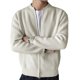 thumbnail image 4 of pstuiky camisas de manga larga para hombre, Chaqueta informal de color liso con cuello alto y manga larga para hombre, cárdigan con cremallera y blusa camisetas de hombre m, 4 of 7