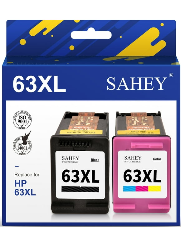 63XL Ink Cartridge for HP 63 XL Ink Cartridges for HP Officejet 3830 Ink 3631 3632 3830 4650 5255 5258 4655 5252 Envy 4520 4512 Printer (1 Black, 1 Tri-Color