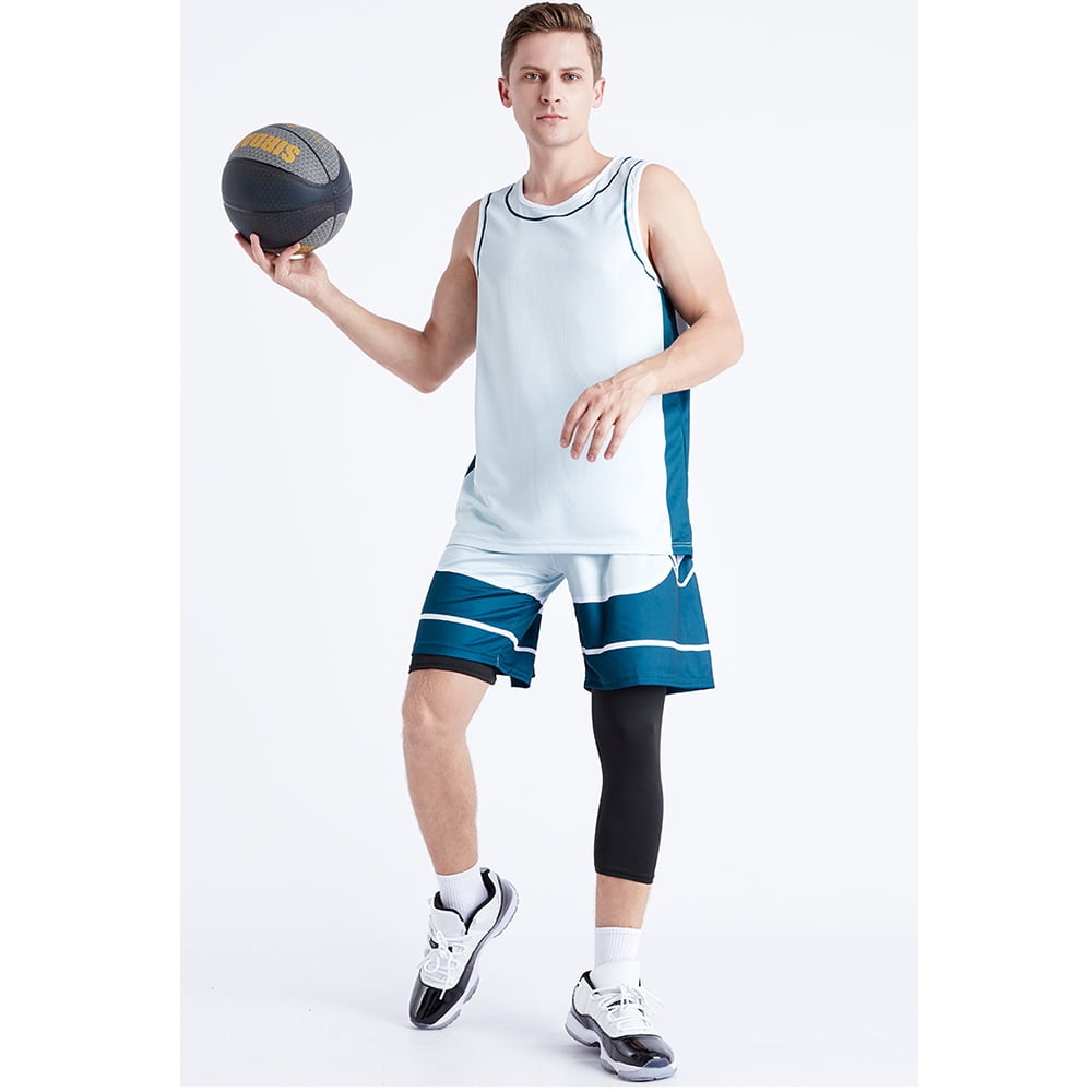 Elbourn One Leg Compression Tights for Basketball Capri Tights 3/4