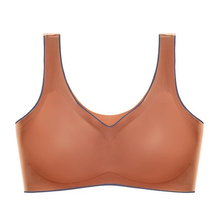 Tumotour Full Coverage Bras For Women Traceless Without Steel Ring Gathering Push Up Nursing Bra Support Plus Size Integrated Fitness Small Soft Breathable Seamless Back Sports Daily Bra