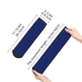 thumbnail image 2 of Goofa Navy Blue Pattern Non Slip Socks with Grips for Elderly, Crew Socks Yoga Hospital Socks Cushioned Sole Gripper Socks for Men Women, 2 of 5