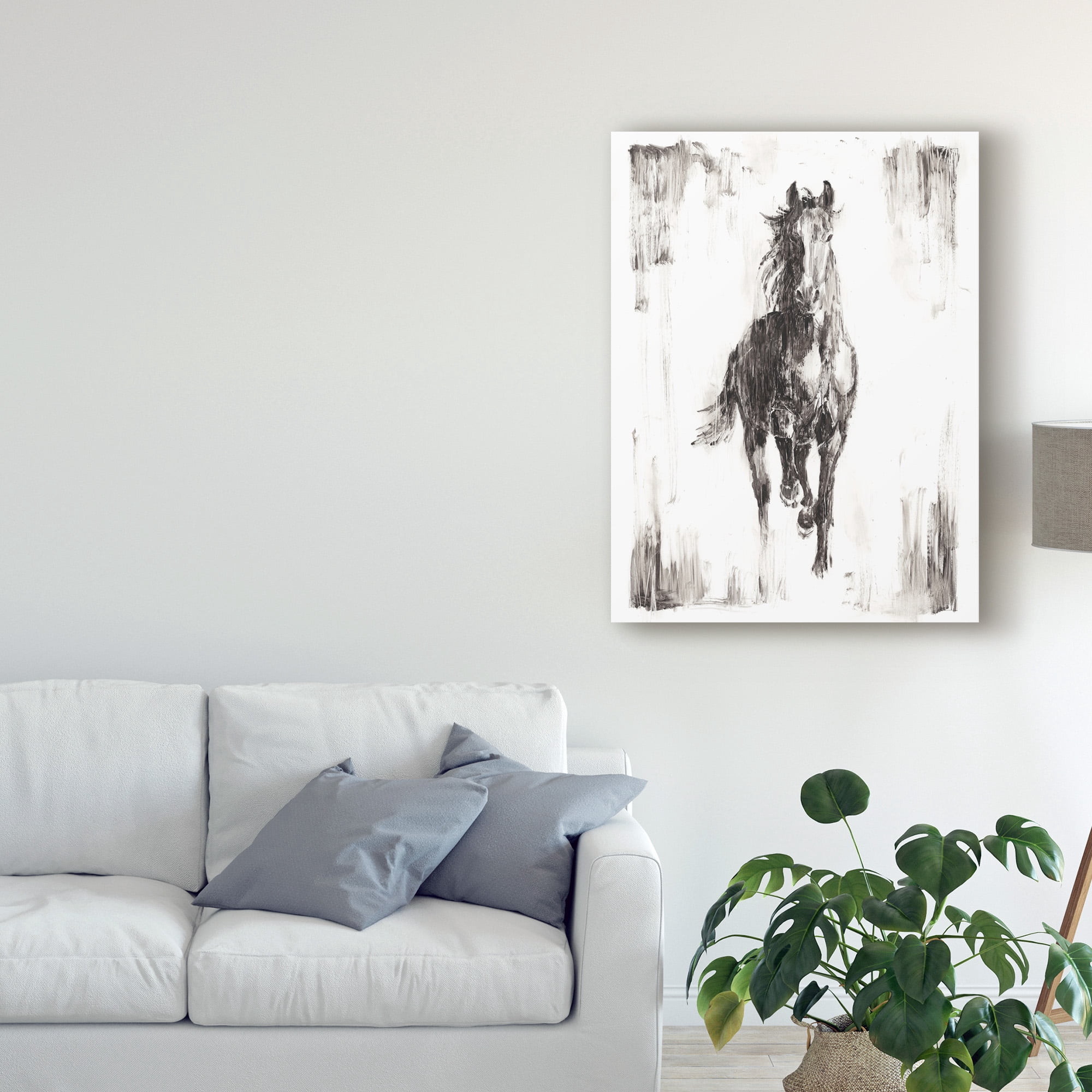 Trademark Fine Art 'Rustic Black Stallion I' Canvas Art by Ethan Harper