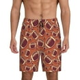 thumbnail image 3 of Lsque American Football1 Mens Sleep Pajama Shorts,Short Pajama Pants, Cotton Ultra-Soft Knit-3X-Large, 3 of 9