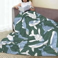 thumbnail image 6 of Honeii Beautiful Whales Print Fleece Blanket - Throw Blanket for Bed, Sofa, Couch, Camping, and Travel , Microplush Ultra Soft Warm Blanket-40"x30", 6 of 7