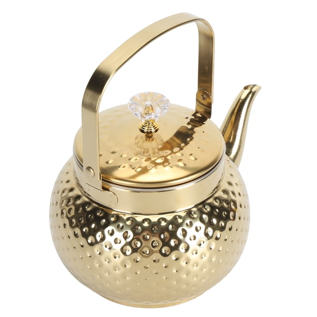 Stovetop Tea Kettle, Stainless Steel Stove Teapot with Infuser for Home Restaurant Hotel Golden