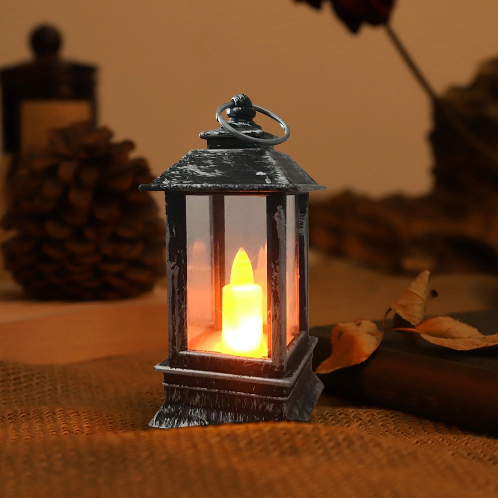 Nilvkv Christmas Lights, 2PC Christmas Lamp Electronic Candle Ambient Light Oil Lamp Candle Night Light(3.74x1.65x1.65in), Christmas Decorations