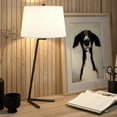 thumbnail image 6 of Evelyn&Zoe 28" Mid-Century Modern Tilted Table Lamp with with White Drum Linen Shade, 6 of 6