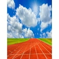 thumbnail image 1 of BSDHOME Polyester Football Green Grass Field School Playground Running Track Stadium Lights Printed Photography Backgrounds 5x7ft, 1 of 2