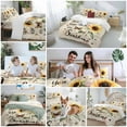 thumbnail image 6 of You Are My Sunshine Duvet Cover Set Queen Size Sunflower Flowers Bee Farm Soft Lightweight Comforter Covers 4 Piece Bedding Set with 1 Duvet Cover 1 Bed Sheet & 2 Pillow Shams, 6 of 8