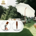 thumbnail image 3 of 7ft Heavy Duty Beach Umbrella with Sand Anchor, Fringe Umbrella for Sand, UV 50+, Patio Umbrella with Tilt Pole for Garden Pool Backyard, 3 of 14