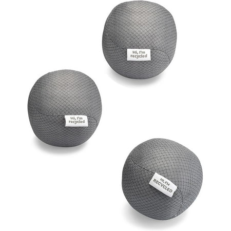 Loads of Fun Anti-Static Dryer Balls, Set of 3 – Quiet, Scent-Free and Hypoallergenic Reusable Fabric Softener Laundry Balls – Non Toxic and Vegan, Gray 3 Count