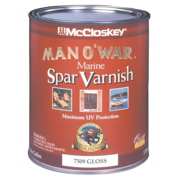 Valspar Brand 1 Quart Gloss Man O War Marine Spar Varnish Low VOC  80-6539 QT
