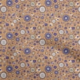 thumbnail image 1 of oneOone Cotton Poplin Twill Tawny Brown Fabric Asian Suzani Quilting Supplies Print Sewing Fabric By The Yard 56 Inch Wide, 1 of 5