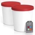 thumbnail image 1 of YOPTOP Premium Ice Cream Containers (2 Pack - 1 Quart Each) Perfect Freezer Storage Tubs Container with Silicone Lids for Ice Cream  Sorbet and Gelato - Red,red, 1 of 4