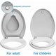 thumbnail image 2 of Elongated Toilet Seat 19in E x tra Largo Built-In Potty Trainer para Seguro & Robusto PP Quiet-Close Easy Install & Release, 2 of 5