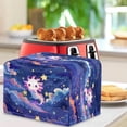 thumbnail image 3 of HELLHERO Cartoon Axolotl Print Toaster Cover Adjustable, 2 Slice Dustproof Bread Machine Cover, Universal Fit for Small Kitchen Appliances Protector, 3 of 8
