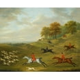 thumbnail image 2 of Sartorius, J.N. 24x20 White Modern Wood Framed Museum Art Print Titled - A hunt in full cry, 2 of 4