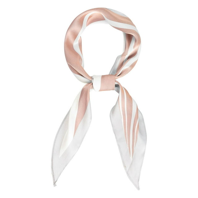 Bufanda de cuello en forma de rombo INSPIRE CHIC para mujeres con estampado de rayas, accesorio de bolso, color rosa