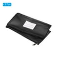 thumbnail image 3 of Uxcell 11x6" Money Bank Deposit Bag with Zipper, 3 Pack Leatherette Cash Coin Check Pouch with Clear Window, Black, 3 of 6