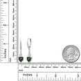 thumbnail image 2 of Gem Stone King 925 Sterling Silver Green Mystic Topaz and White Lab Grown Diamond Drop Dangle Earrings for Women (3.57 Cttw, Heart Shape 7MM, Round 4MM), 2 of 4