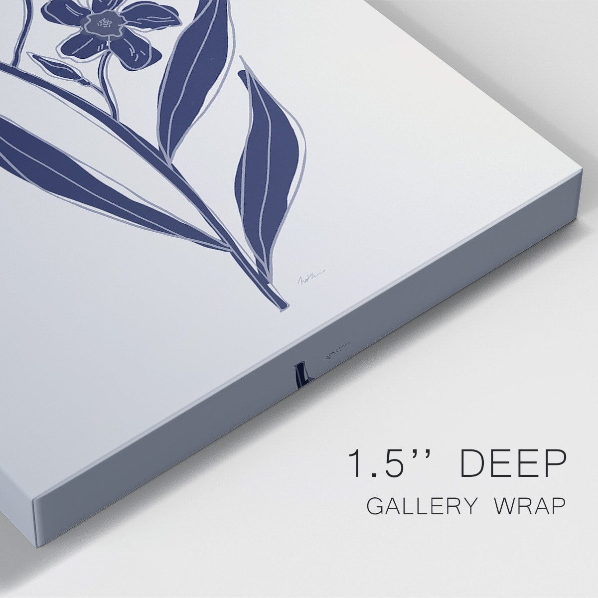 Indigo Botanical Study II Premium Gallery Wrapped Canvas - Ready to Hang