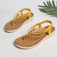 thumbnail image 5 of Sandalias Planas con Correas de Tobillo Multi Correa Pie Post, Plantillas para Pies Planos Acolchados Verano, 5 of 9