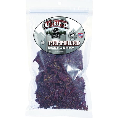 (8 pack) Old Trapper Peppered Beef Jerky 10oz Resealable Bag