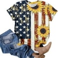 thumbnail image 5 of successthop 4th of July Clothes Women Flags Loose Plus Size V Neck T Shirt Button Festival Shirts Short Sleeve Tops M, 5 of 5