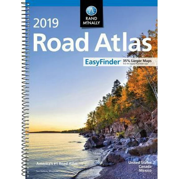 Pre-Owned Rand McNally 2019 Easyfinder Midsize Road Atlas (Paperback) 0528019651 9780528019654