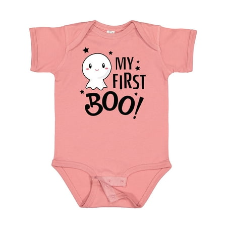 

Inktastic My 1st Boo with Cute Ghost Boys or Girls Baby Bodysuit