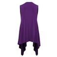 thumbnail image 2 of Made by Johnny Women's Lightweight Sleeveless Draped Open Cardigan L DARK_PURPLE, 2 of 6