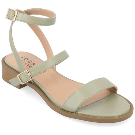 

Journee Collection Womens Gigie Ankle Strap Stacked Heel Sandals